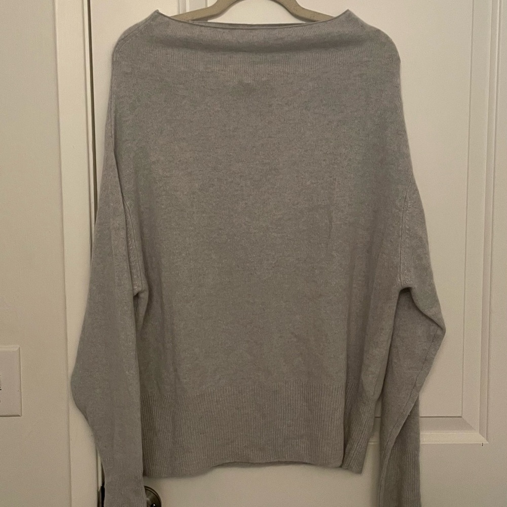 Brochu Walker cashmere Off-the-Shoulder Gray Sweater